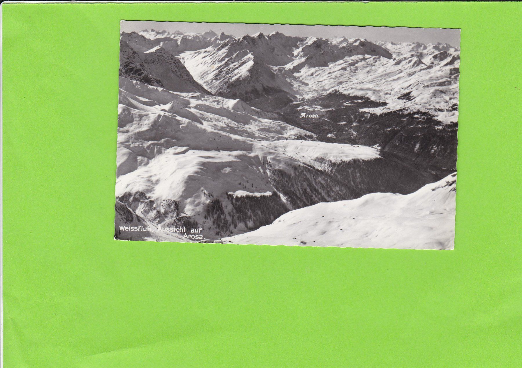 Ansichtskarten: Weissfluh, Aussicht auf Arosa – Gebraucht aus St. Peterzell von neckertal