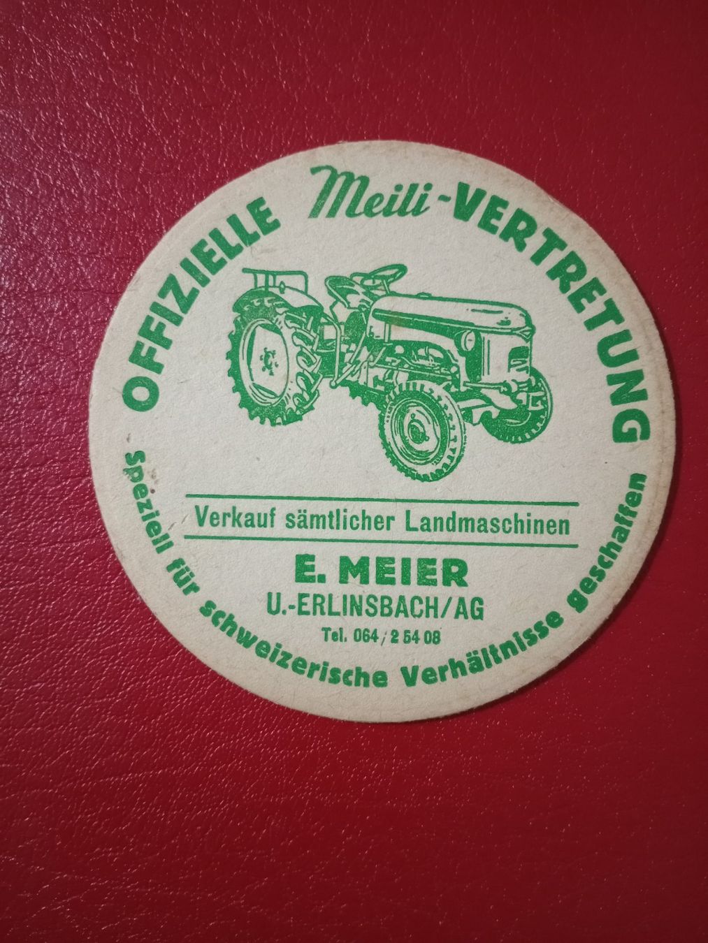 Dessous de verre: Bierdeckel Rapid E..Meier Erlinsbach Motiv Traktor – D'occasion à Küttigen par Melisch1000