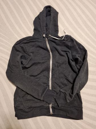 Grauer Kapuzenpullover mit Reissverschluss, Grösse M von H&M