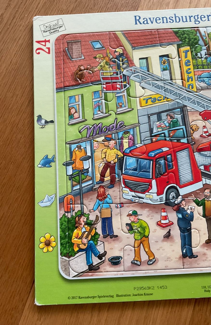Ravensburger Puzzle: 2  Ravensburger Puzzle, 4+, Baustelle/Polizei – Usato da Niederteufen venduto da sicmu 1