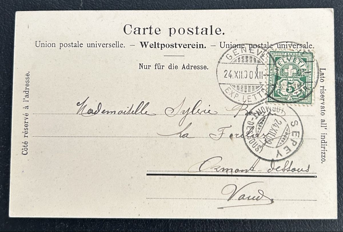 Ansichtskarten: Geneve Quartier de Coutance 1900 – Gebraucht aus Horw von Tellbub 1