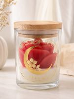 Handgemachte Rosenkerze im Glas - Clair de lune Fleurs