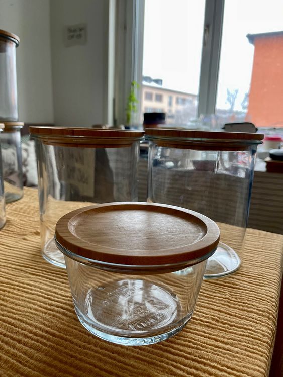 Vorratsdosen Set Glas mit BambusDeckel Kaufen auf Ricardo