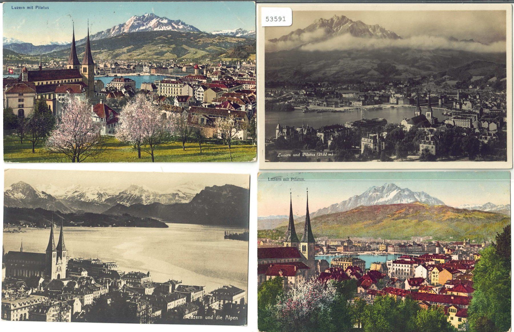 Cartoline postali: 4 AK - Luzern – Usato da Ettingen venduto da Kartenplanet