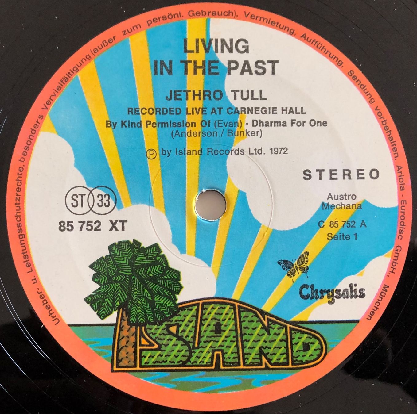 Vinyles: JETHRO TULL - LIVING IN THE PAST – D'occasion à Poliez-Pittet par Newtown-Records 3