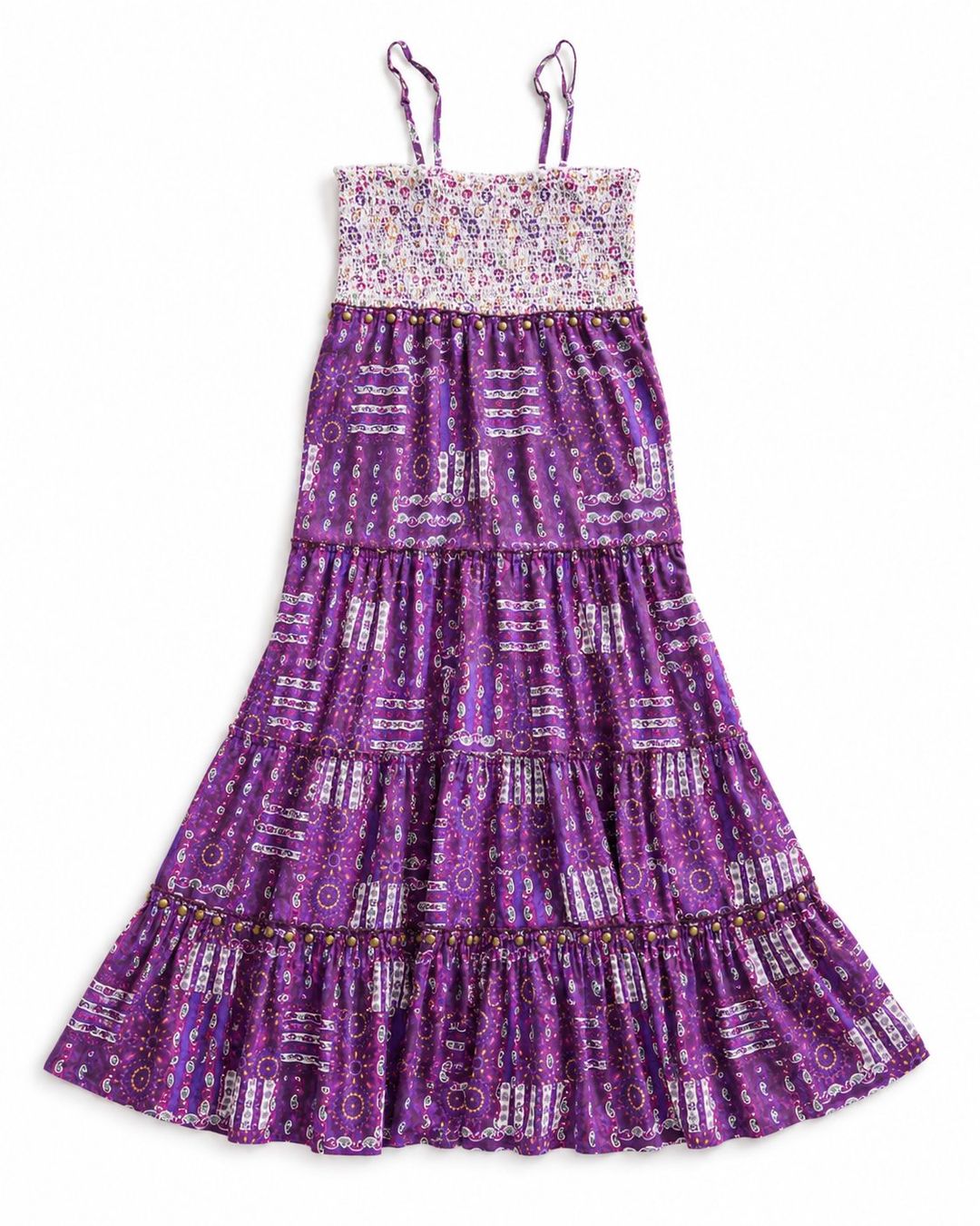 Kleider: Maxikleid Boho Lila Gr. 34 Baumwolle – Neu (gemäss Beschreibung) aus Fully von VaneaSelection 1
