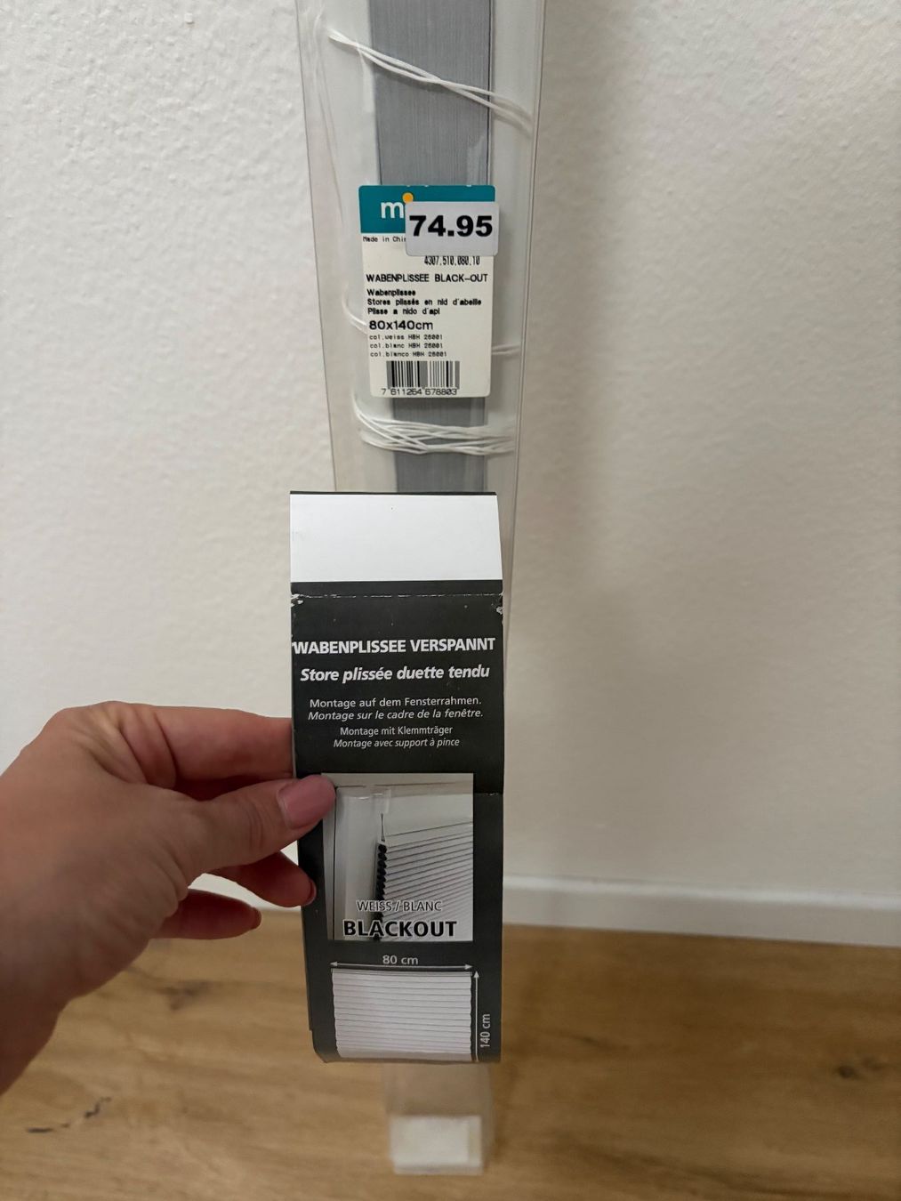 Tende: Plissee BLACK-OUT verspannt 80x140cm neu – Usato da Rieden AG venduto da uppsalla