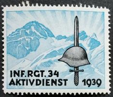 Soldatenmarken 2.WK, Infantrie Regiment 34, Wi Inf 314