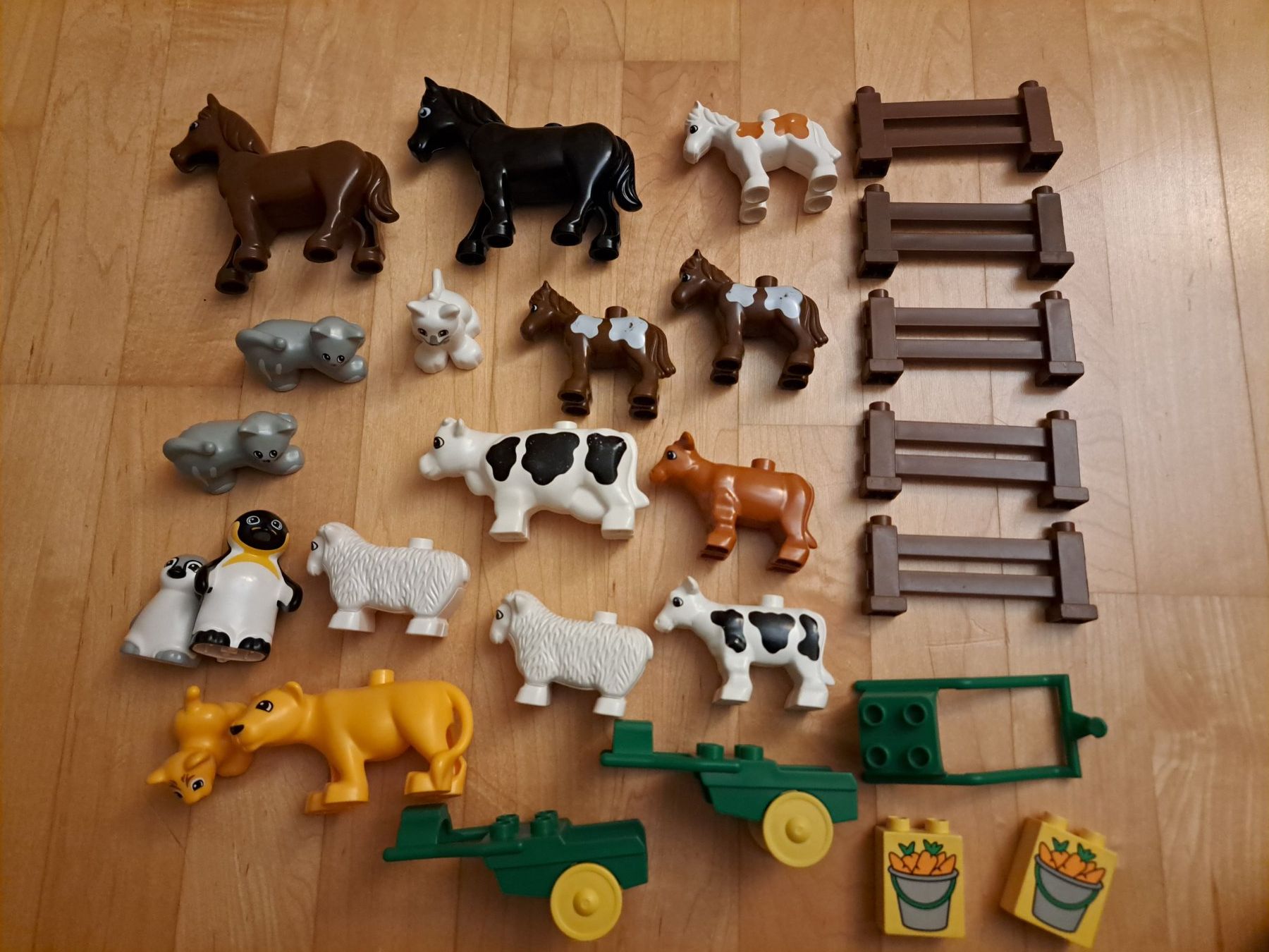 Duplo Tiere Bauernhof, Pferd, Kuh, Katze, & Pinguin, Löwe (Gebraucht ...