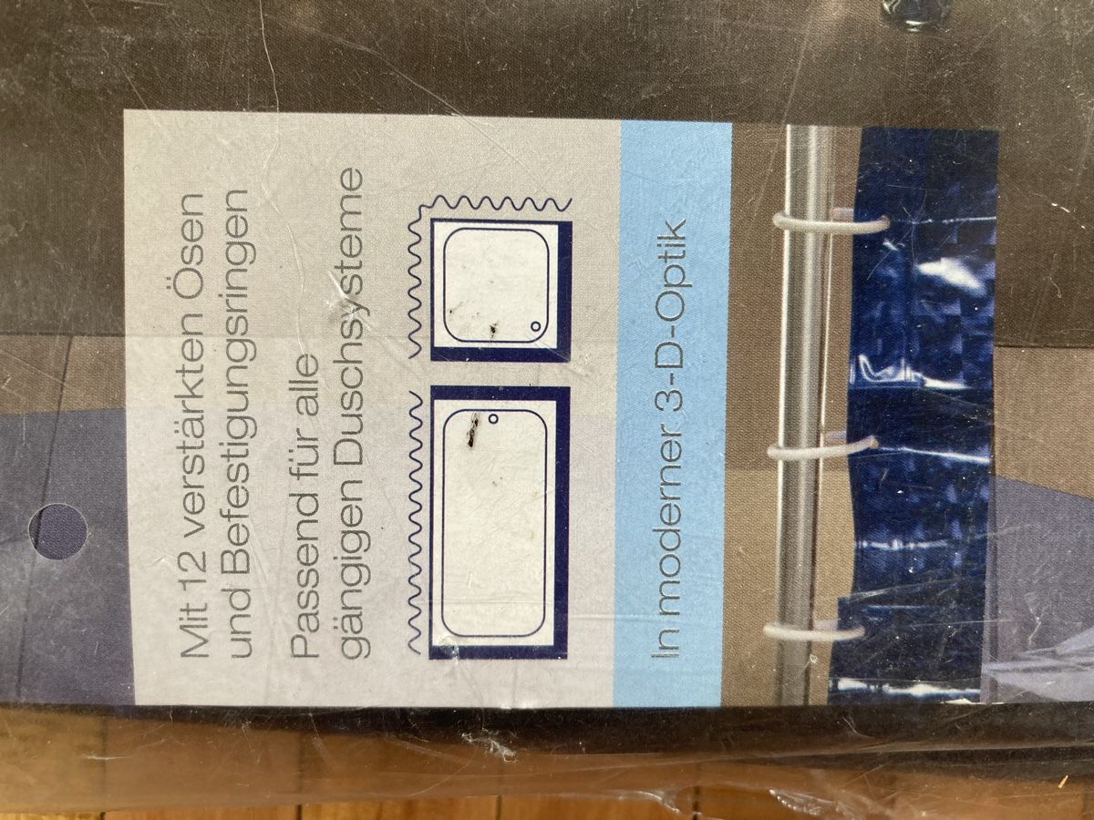 Tende: Rideau de douche, bleu profond – Nuovo e nell'imballaggio originale da Ardon venduto da hel_2sxp 9
