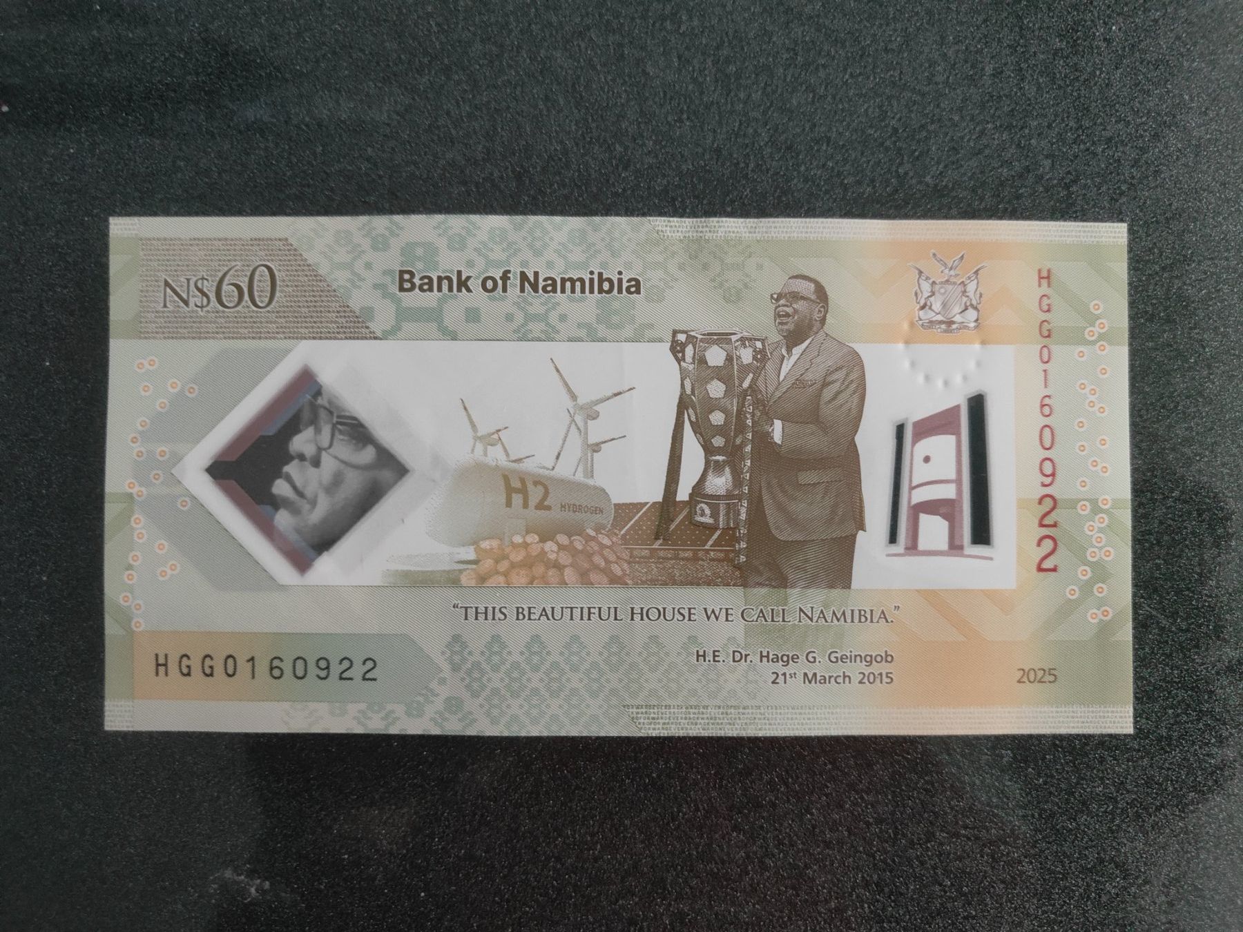 Banknoten: Namibia 60 Namibia Dollars 2025 !!!!! – Neu (gemäss Beschreibung) aus Flaach von Lonzo99 1