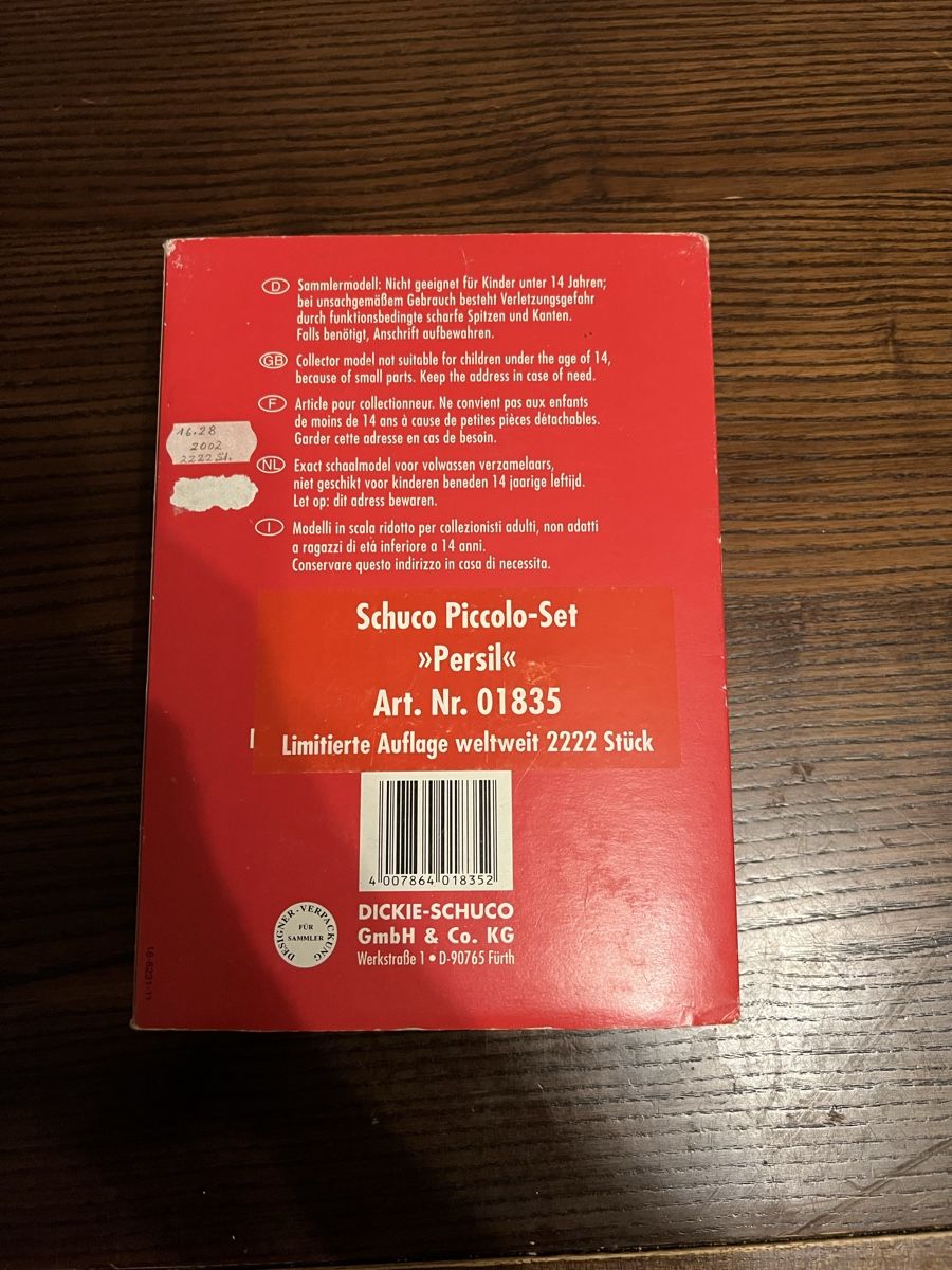 Schuco Modellini d'auto: Schuco Piccolo Persil set – Usato da Erlach venduto da foere 1