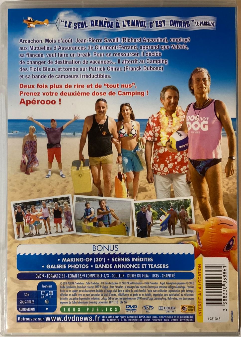 Tutti i DVDs: FRANCK DUBOSC - CAMPING 2 – Usato da Poliez-Pittet venduto da Newtown-Records 3