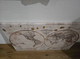 Leinwandbild - Weltkarte 120 × 80cm