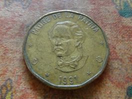 REPUBLIQUE DOMINICAINE   1  Pesos  1991  Amérique-Sud  (P)