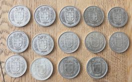 Silbermünzen 50rp bis 5fr