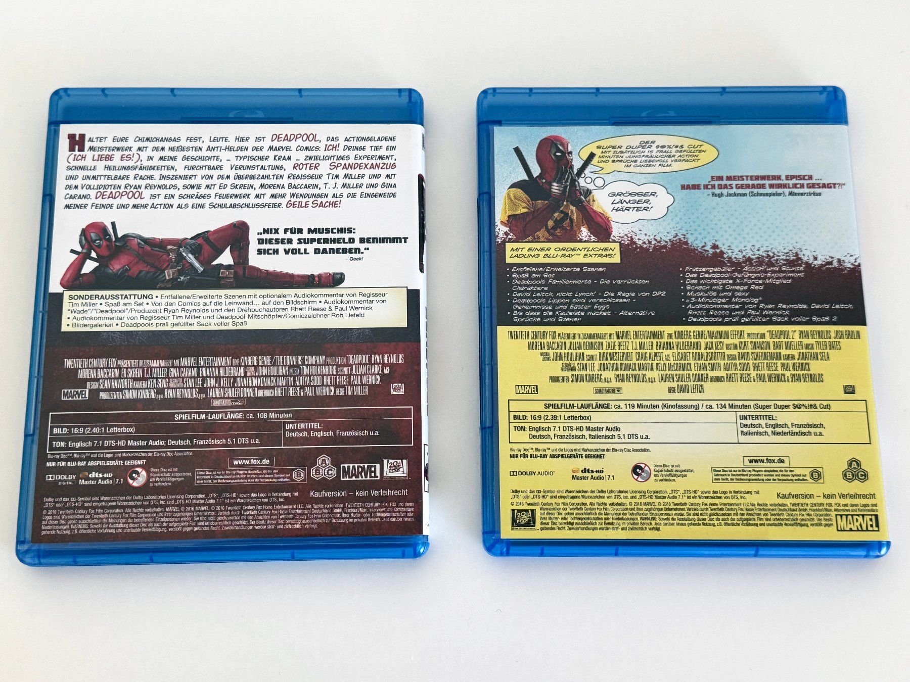 Alle DVDs: Deadpool 1 und 2 Blu-ray Set – Gebraucht aus Neuheim von vnetz 1