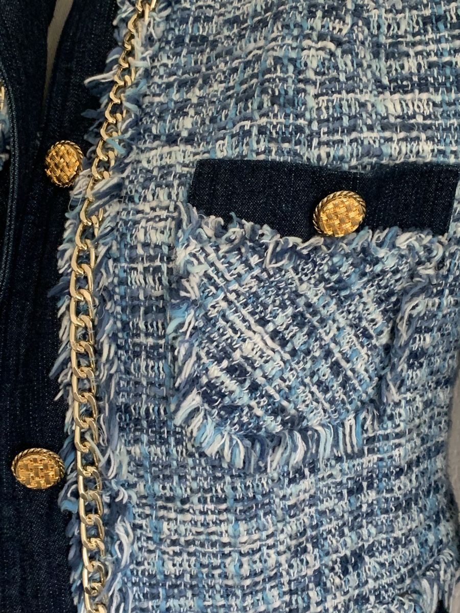 Jacken: Veste en tweed et denim taille S – Neu (gemäss Beschreibung) aus Gland von TallyEva 6