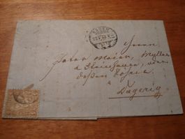 Faltbrief sitz. Helvetia, 1872, Baden - Tägerig