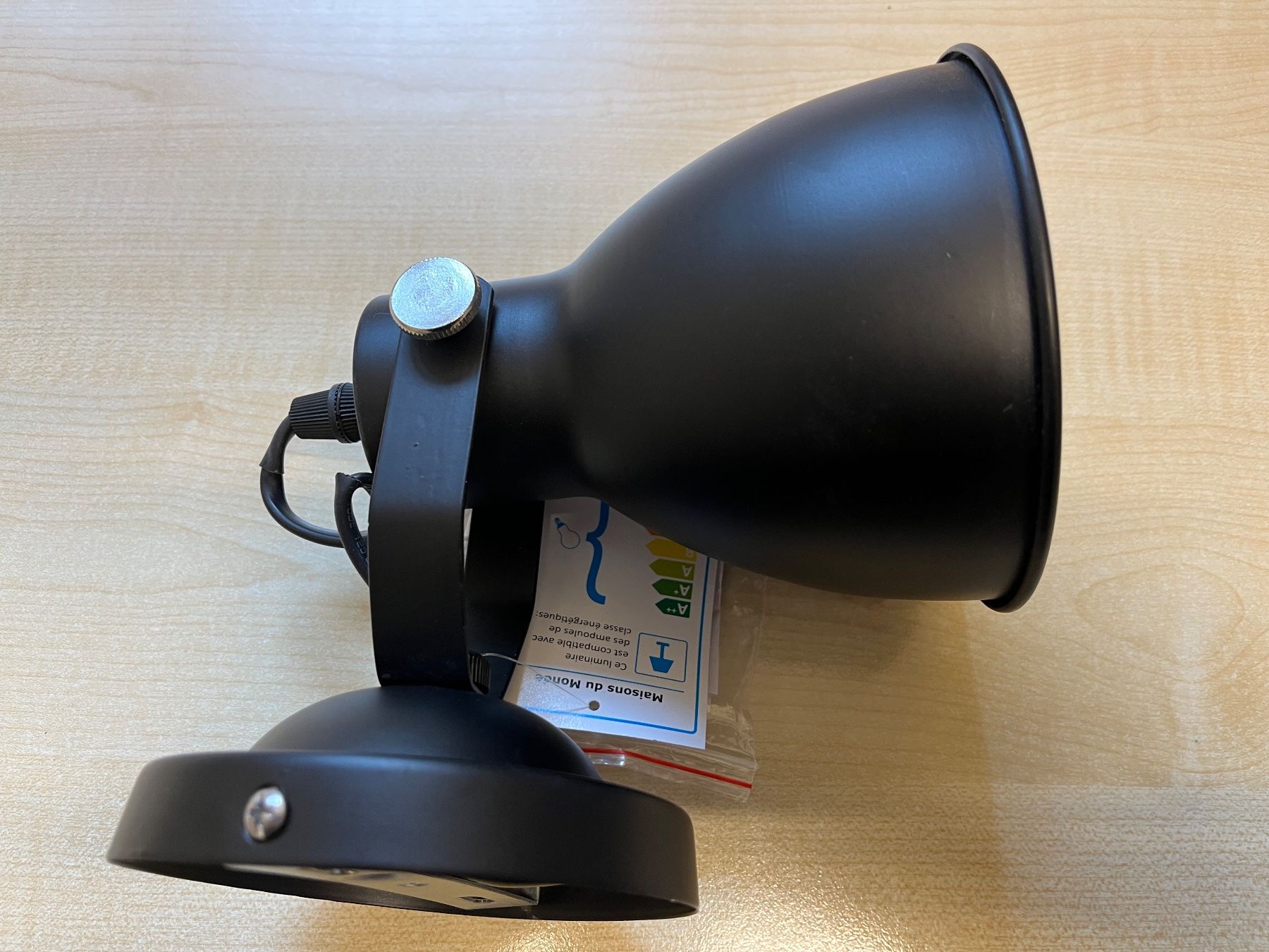 Lampen: Wandlampe Schwarz Industrial – Neu (gemäss Beschreibung) aus Lungern von Barbados04 4