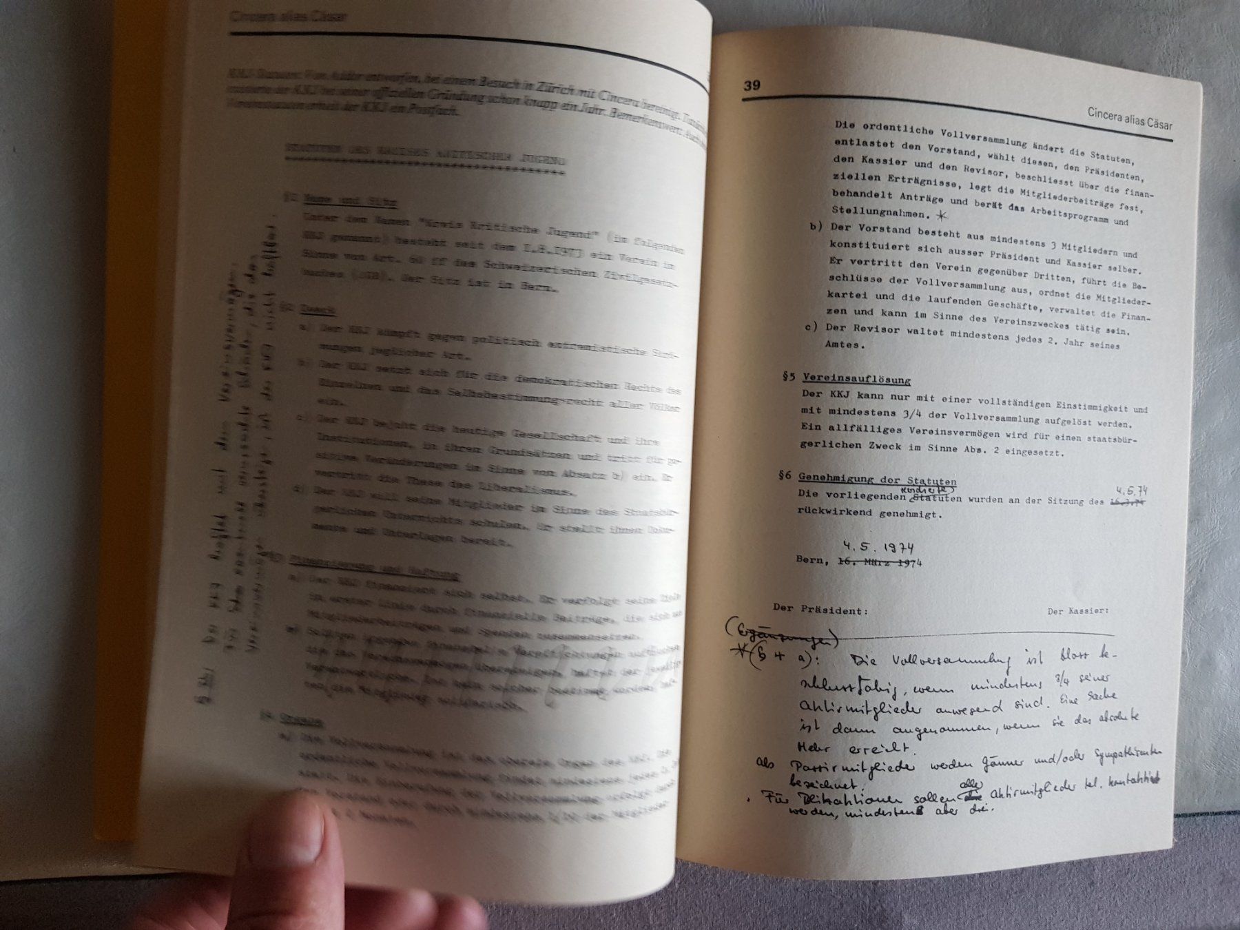 Libri: Cincera alias Cäsar - 1977 -  waren Cinceras Berner Spitzel – Usato da Walterswil BE venduto da Lonitti 5