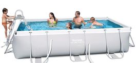 Bestway Power Steel Frame Pool rechteckig - 404X201x100 cm