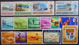 Solomon Islands British Lot mit alten Werten V