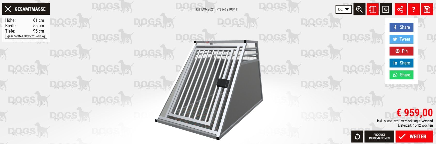 Käfige, Transport & Sicherheit: Hundebox für KIA EV6 – Gebraucht aus Zürich von Skipper64 8