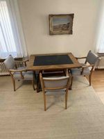 Vintage Tisch mit drei Stühlen, Holz, gebraucht