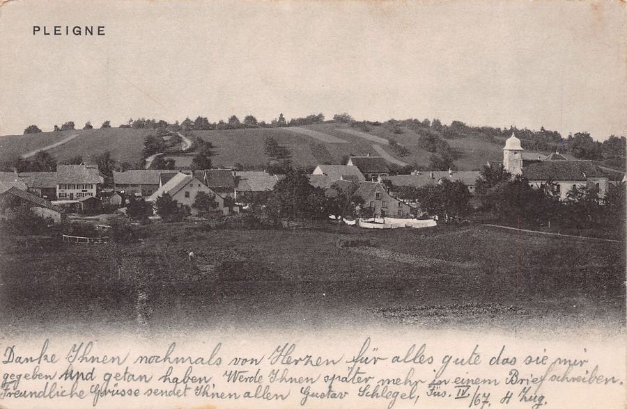 Cartoline postali: Pleigne, poste de campagne 1918 Feldpost BATAILLON N° 67 – Usato da Frauenfeld venduto da POML