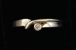 Silberner Weißgold Ring 585