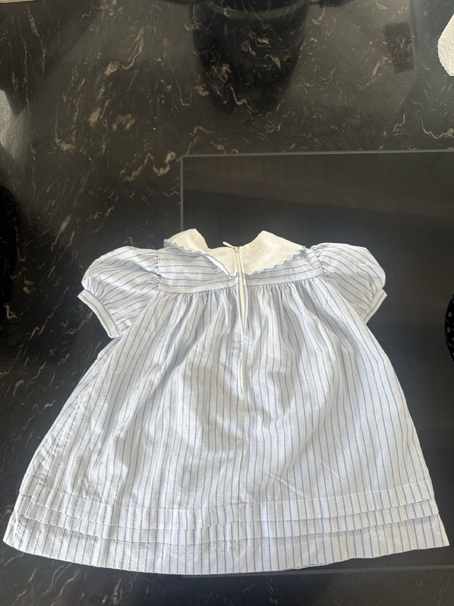 Vestiti & Gonne: Süsses Kleid, Grösse 80, Hellblau-Weiss gestreift – Usato da Altendorf venduto da c.niesper 1