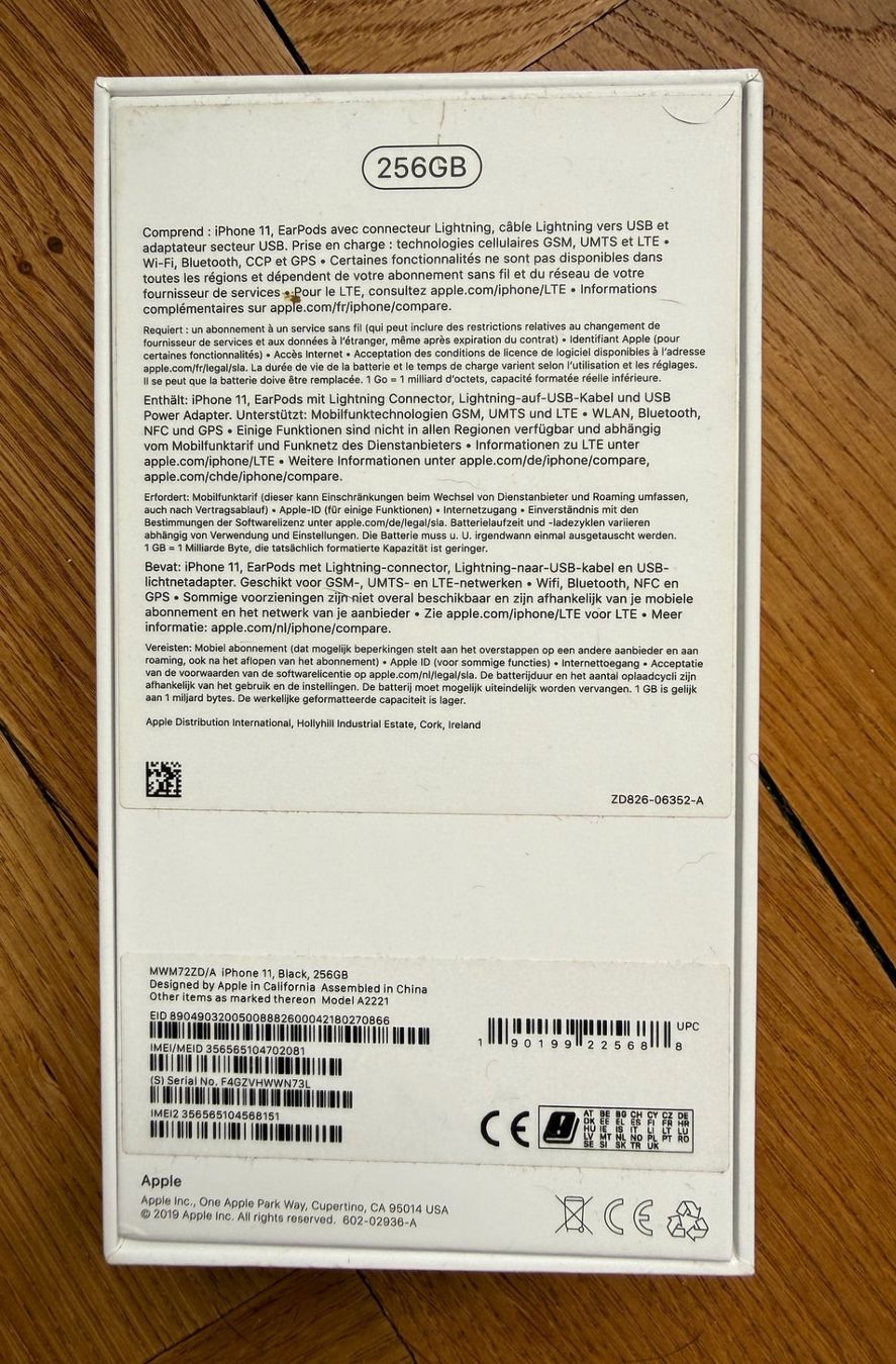Apple Telefoni cellulari / Smartphones: APPLE iPhone 11 256 GB Black - Fully Functional – Usato da Bern venduto da Cremaster01 2