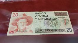 20 Cordobas Banknote aus Nicaragua - Selten!