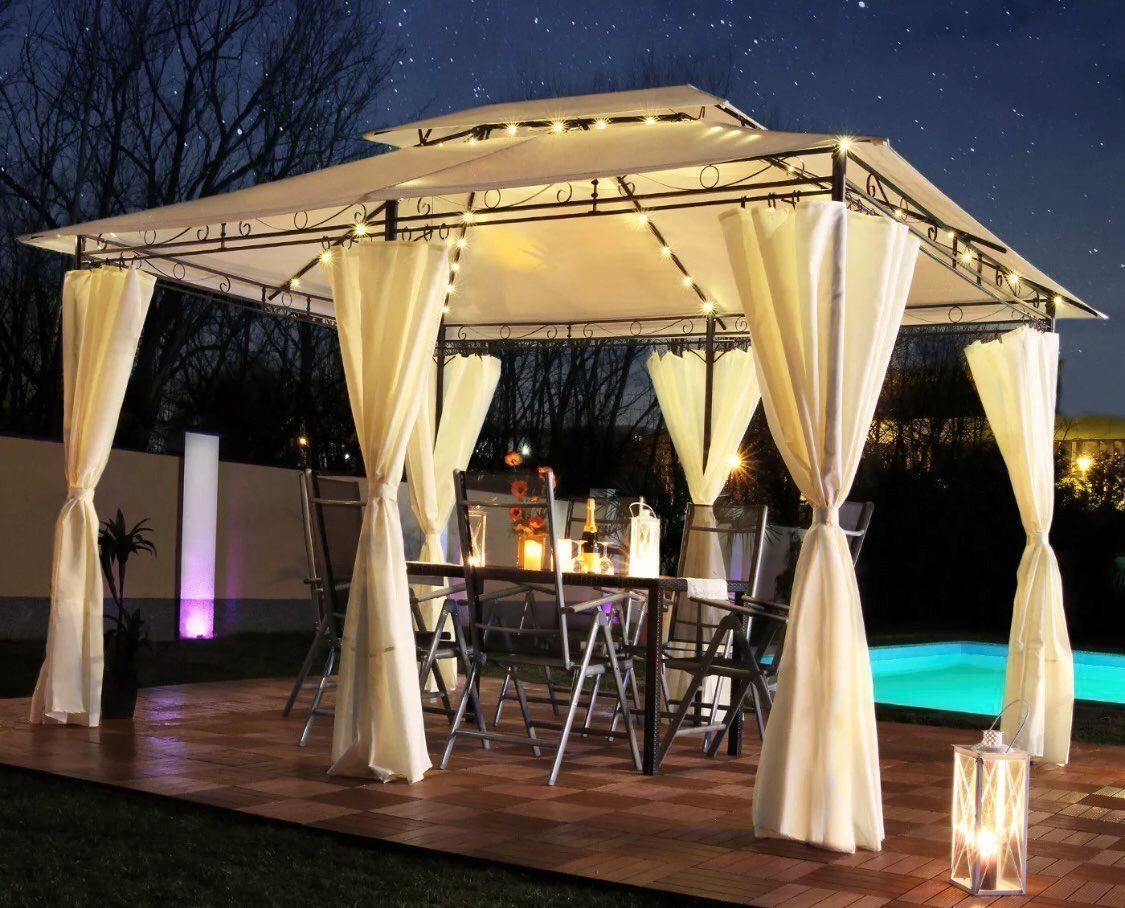 Tende & Padiglioni: +Pavillon inkl Solar Beleuchtung – Nuovo e nell'imballaggio originale da Amriswil venduto da JaJa-Express