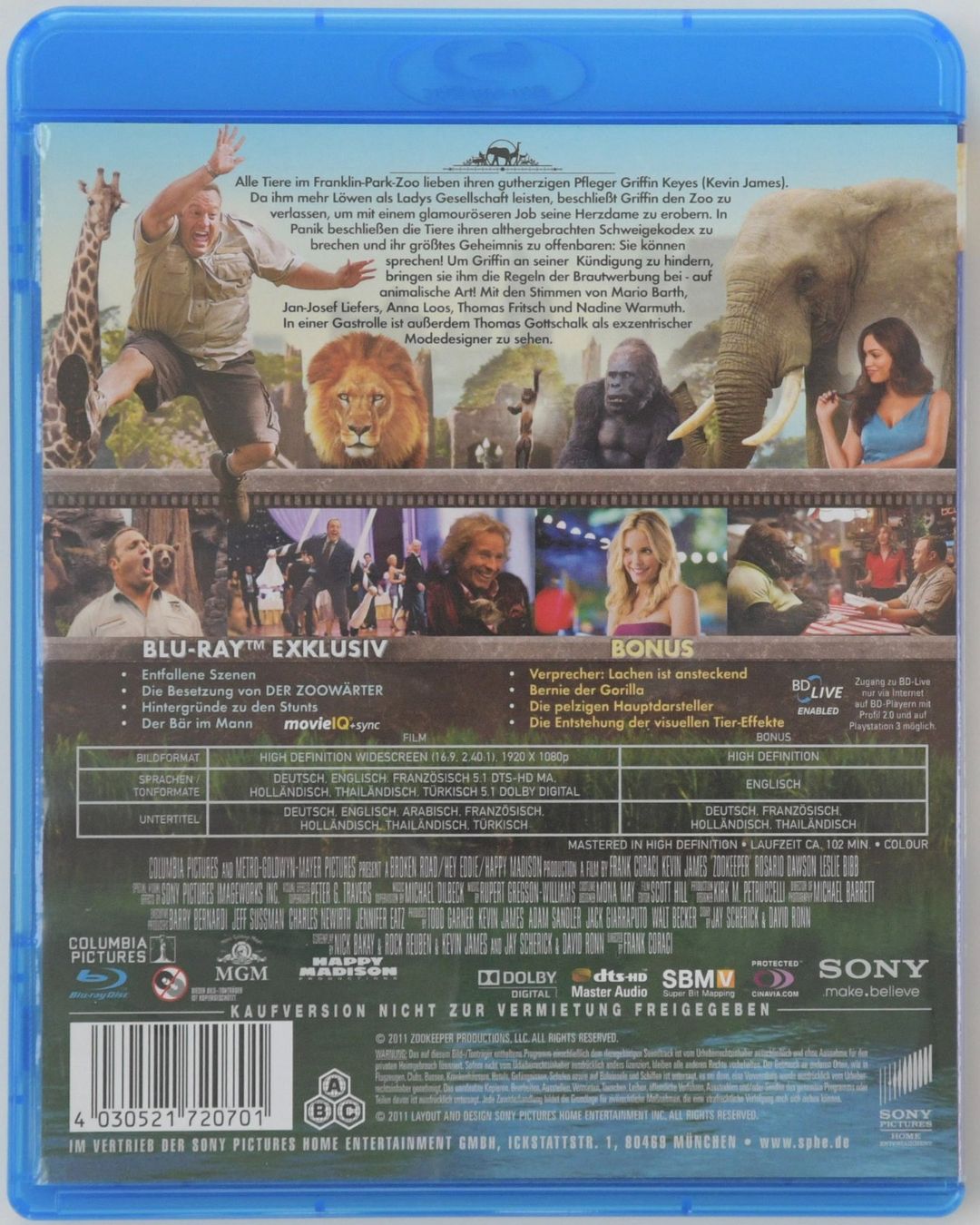 Tutti i DVDs: Der Zoowärter - Zookeeper – Usato da Remetschwil venduto da ufischer19 1