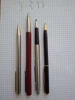 4 Kugelschreiber Set 2x davon sind Parker, verschiedene Farb