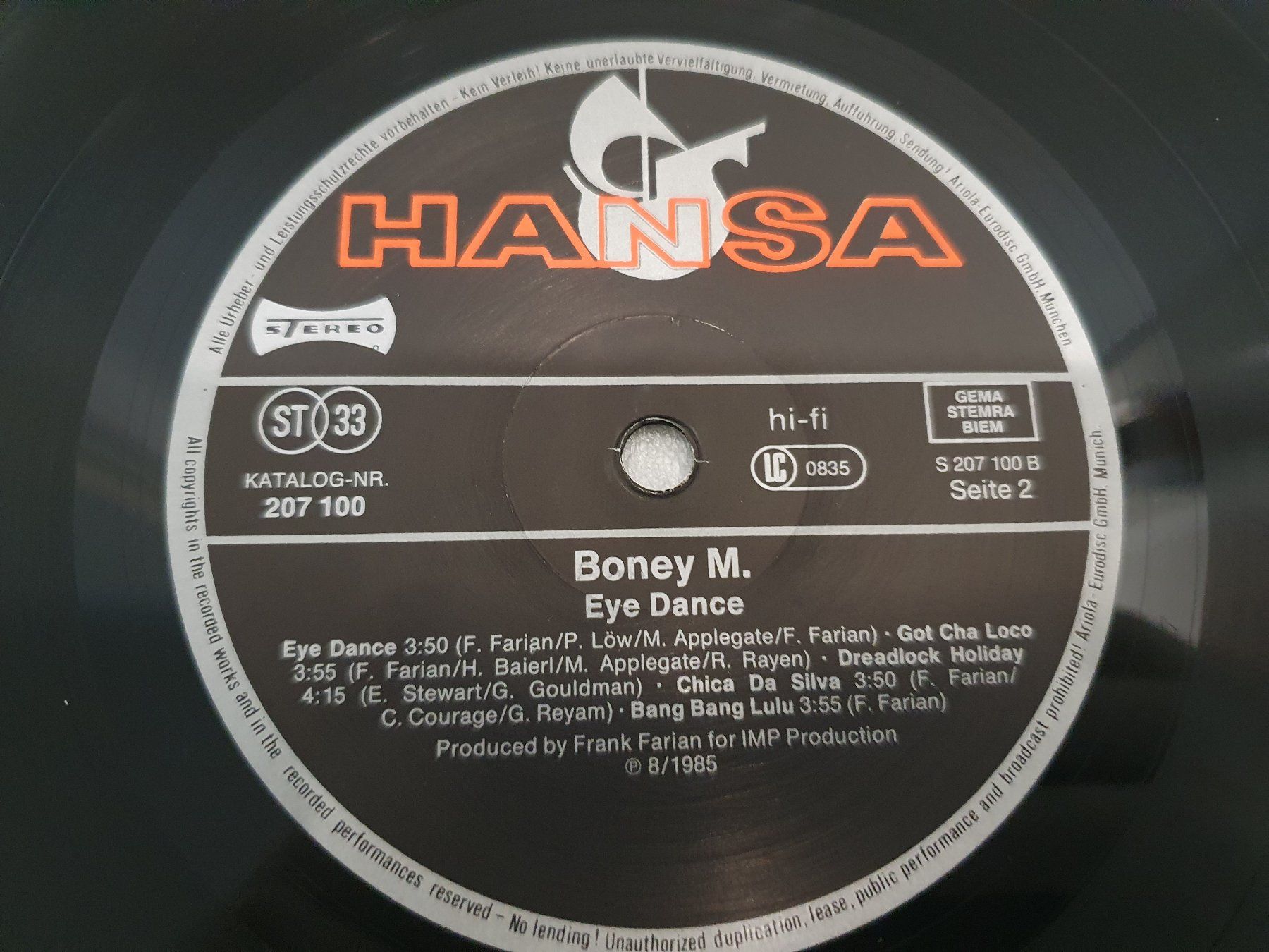 Schallplatten: Boney M. – Eye Dance – Gebraucht aus Uster von Vinyl-Leidenschaft 6