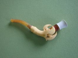 Zigarettenspitze echt Meerschaum und Bernstein Vogelkralle