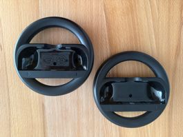 Nintendo Switch Lenkräder / Steuerräder, Schwarz 2 Stkück