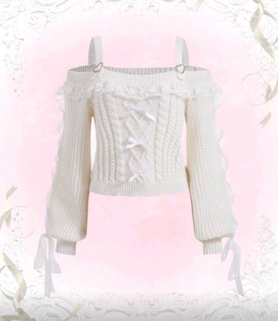 Pull en maille blanc, taille M