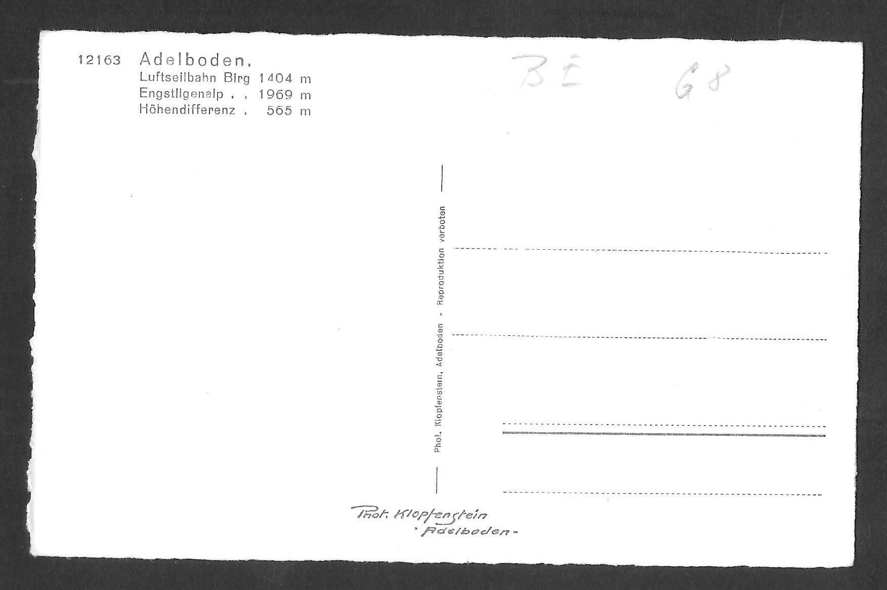 Cartoline postali: Adelboden Luftseilbahn Birg – Usato da Olten venduto da clotaldi 1