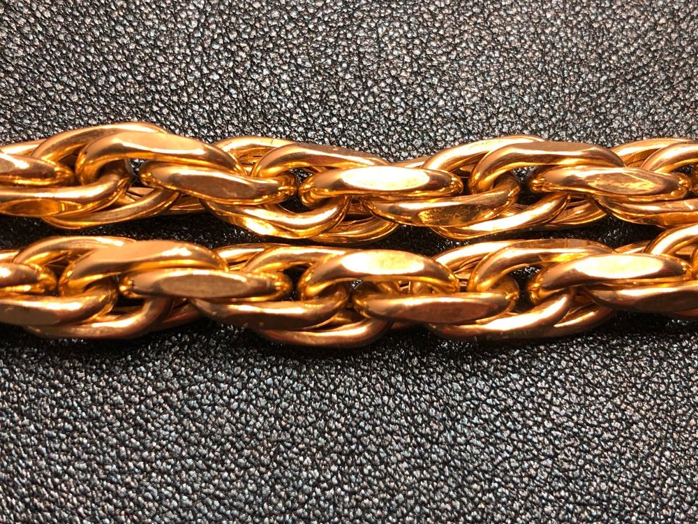 Catenine: Massive und elegante Damenkette aus 18 Karat Gelbgold Au 750 – Usato da Bern venduto da bombich 5