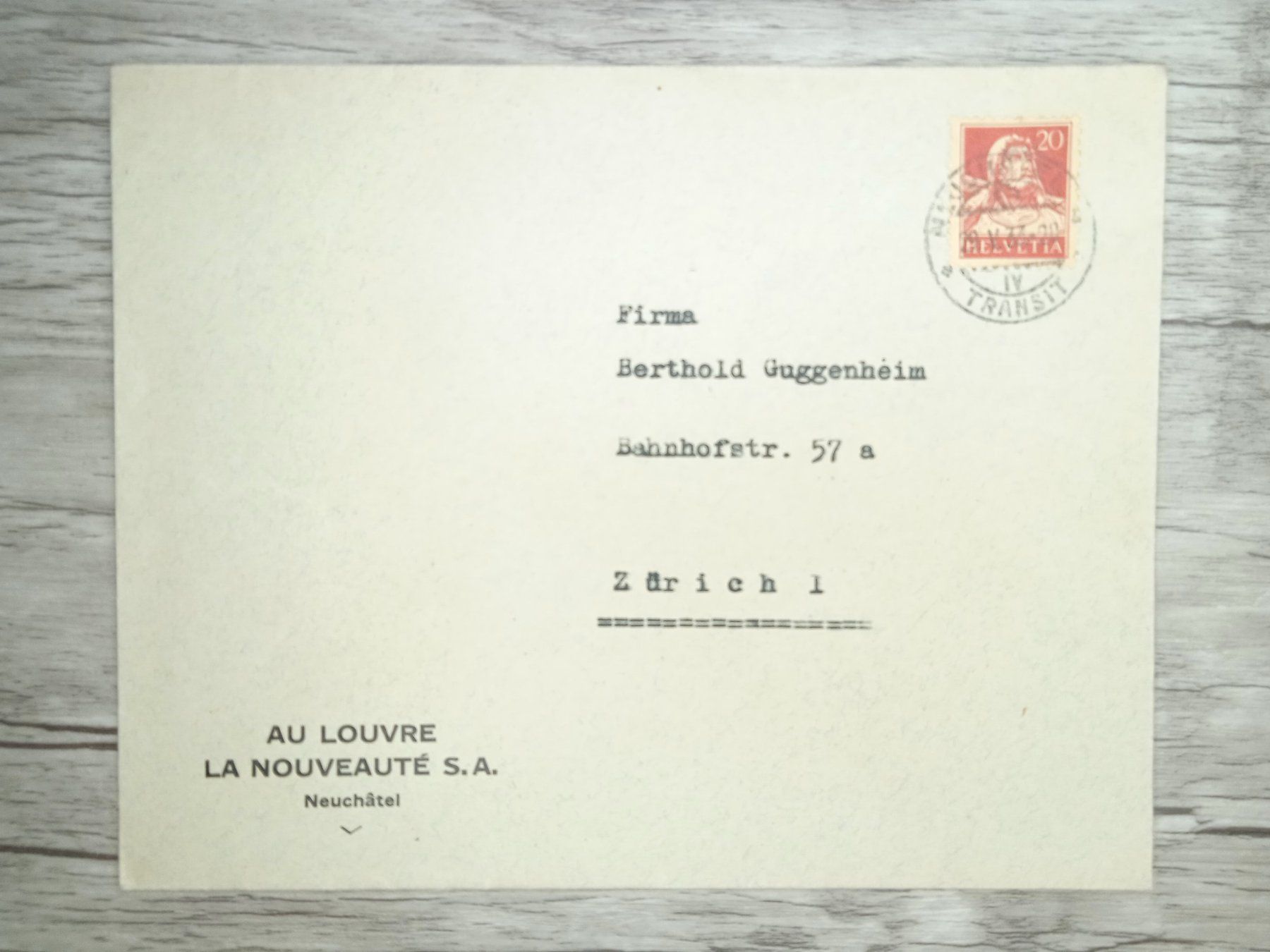 Tutti i francobolli: TR72 Enveloppe + Timbre Suisse 1933 – Usato da Cousset venduto da Patrick_Collections