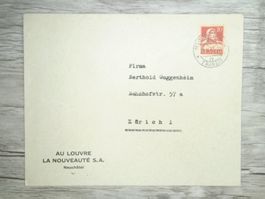 TR72 Enveloppe + Timbre Suisse 1933