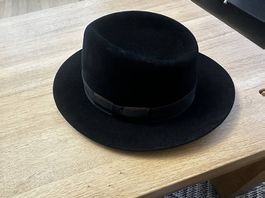 Risa Fedora Filzhut schwarz Größe 60 Swiss Made