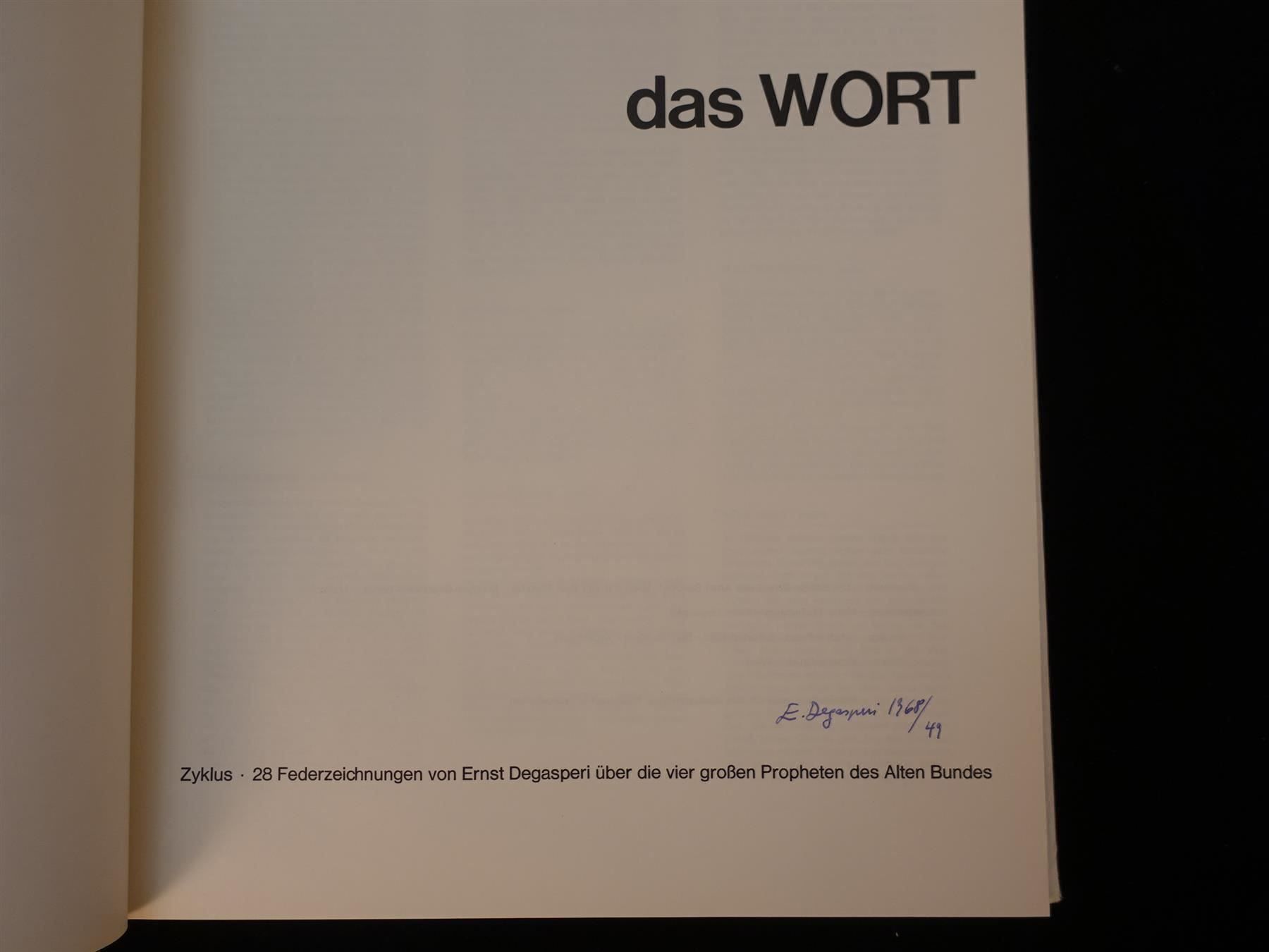 Bücher: Das Wort / Ernst Degasperi, signiert – Gebraucht aus Gutenswil von Optico 3