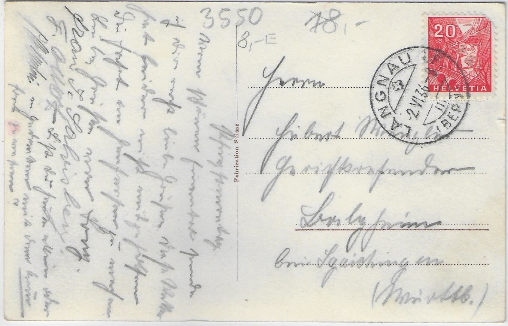 Cartes postales: Hotel Bären - Langnau i.E. – D'occasion à Ettingen par Kartenplanet 1