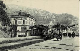 850 MONTE CARLO- La Gare gel. 1915!