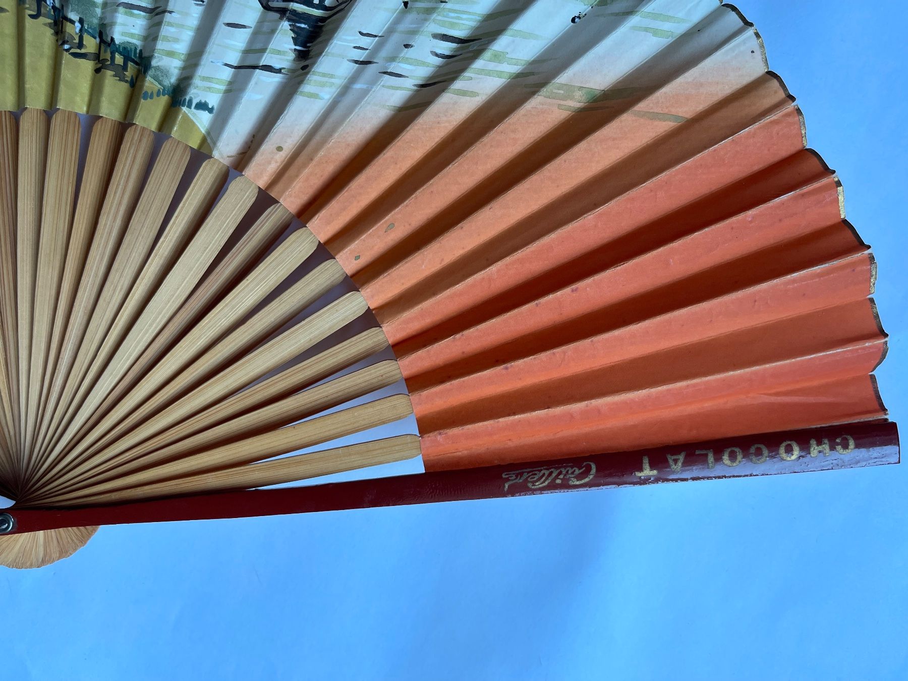 Tutte le decorazioni: Chocolat Cailler Vintage Wind-Fächer, Werbegeschenk , selten – Usato da Basel venduto da TOMFAN 6